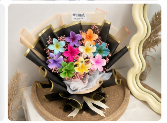 Pastel Satin Flower Bouquet
