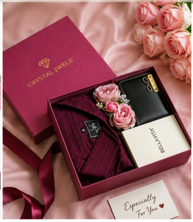 Crystal Jwels – Luxury Shirt & Wallet Gift Hamper
